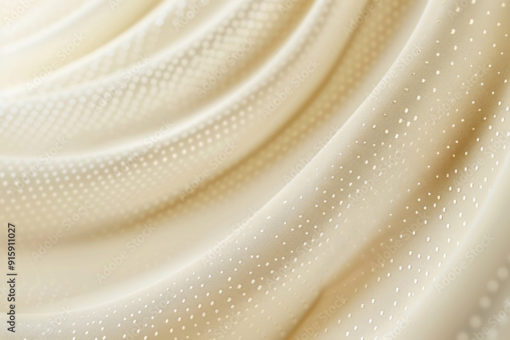 Poster a close-up view of a white cloth with small dots