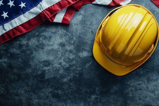 work helmet concept for labor day in usa