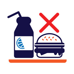 food, drink, no food, no drink, no food sign icon