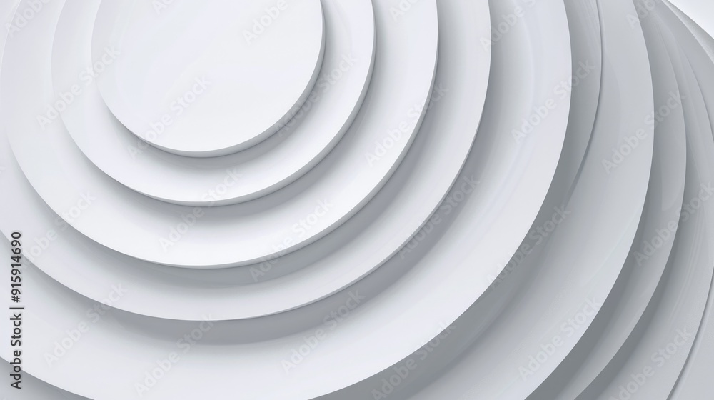 Poster A simple yet striking image of a white circular object set against a black background