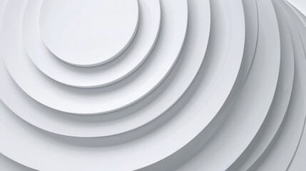 Fototapeta premium A simple yet striking image of a white circular object set against a black background