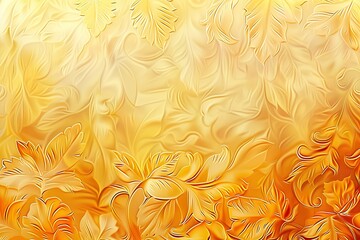 Abstract autumn leaves with warm orange and yellow tones in a delicate swirl pattern