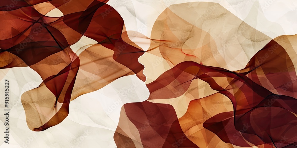 Aufkleber soft autumnal gradient background in shades of amber, deep red, and ochre with minimalistic design a