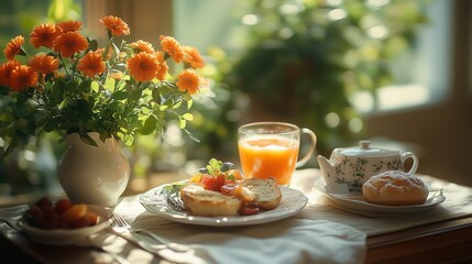 tea and fruits