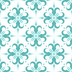 Turquoise vector seamless pattern. Ornament, Traditional, Ethnic, Arabic, Turkish, Indian motifs. Great for fabric and textile, wallpaper, packaging design or any desired idea. 