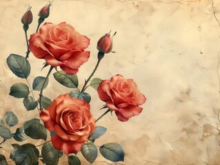 Roses in Vase, Flower Arrangement Decor