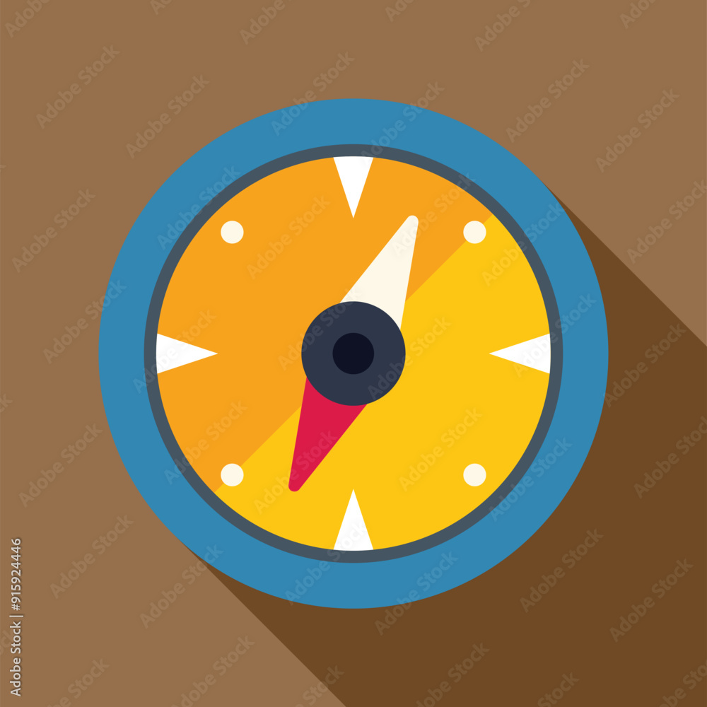 Poster compass is pointing north showing the correct direction for navigation