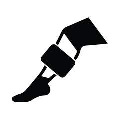 leg, body parts, Prosthetic leg icon