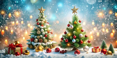 christmas tree and decorations