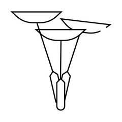 balancing plates line icon vector. balancing plates sign. isolated contour symbol black illustration