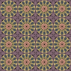 Pattern with crochet granny square wallpaper handmade decorative art design print 