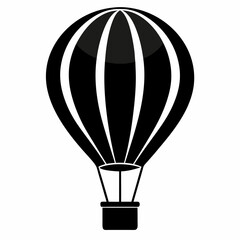 Naklejka premium Hot Air Balloon, hot air balloon vector silhouette, hot air balloon icon