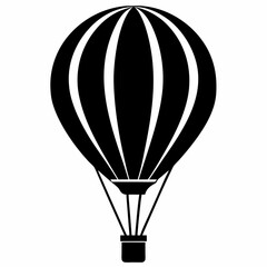 Obraz premium Hot Air Balloon, hot air balloon vector silhouette, hot air balloon icon