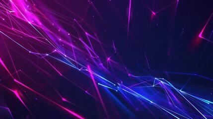 Fototapeta premium Abstract Neon Lines and Geometric Shapes.