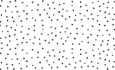 stars sparkles shiny shapes vector black and white seamless background