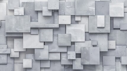 Abstract Concrete Block Wall