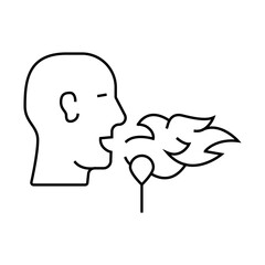 fure show performing line icon vector. fure show performing sign. isolated contour symbol black illustration