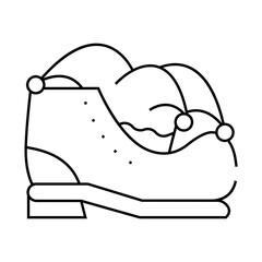 clown boot and hat line icon vector. clown boot and hat sign. isolated contour symbol black illustration