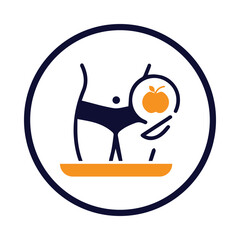slim body, slim food, slim diet icon