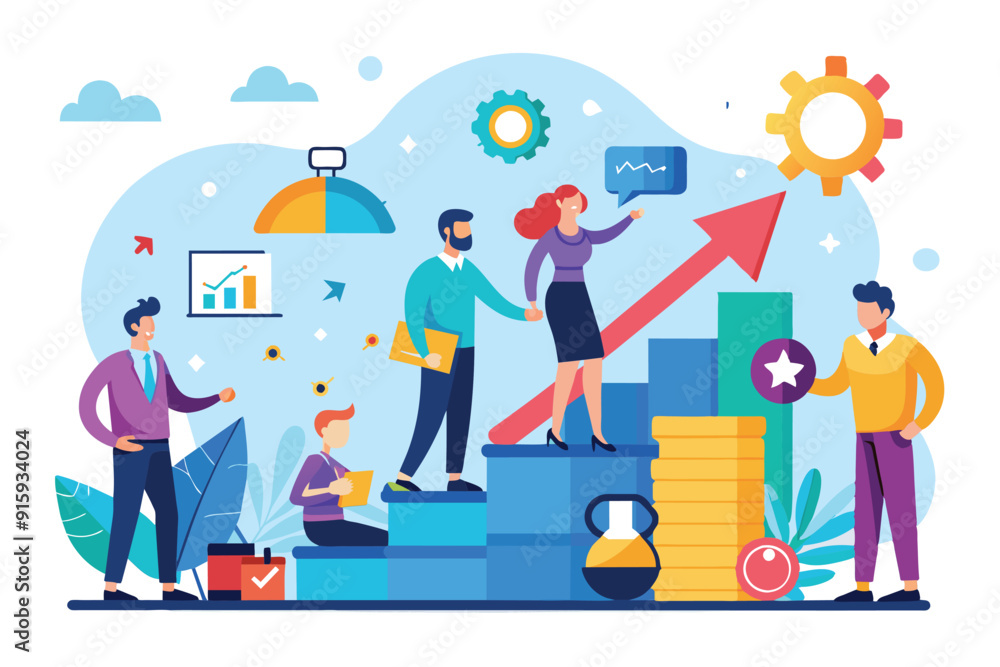 Poster teams collaborate to enhance productivity and innovation, showcasing progress in a dynamic and creat