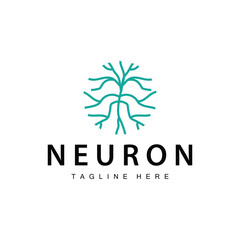 Neuron Logo Design Health Illustration DNA Molecule Nerve Cell Abstract Simple Illustration