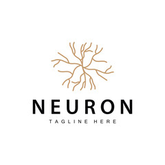 Neuron Logo Design Health Illustration DNA Molecule Nerve Cell Abstract Simple Illustration