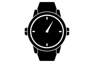 
Hand watch silhouette vector, classic hand wrist watch icon

