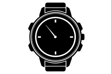 
Hand watch silhouette vector, classic hand wrist watch icon

