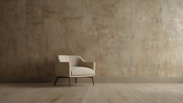 a sofa type chair in the room backwall side 