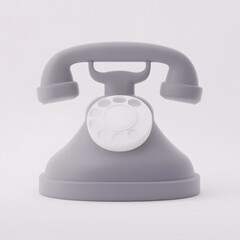 3D Rendering of Cute Old Telephone with Sauce – Cartoon Material on Clean Background 