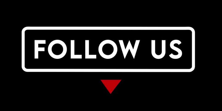 follow us Button , text video, Like Notification and Bell Subscribe, Reminder and Like Button animation with mouse cursor with alpha channel 4K footage QuickTime Alpha Channel Matte