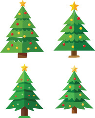 Christmas  tree isolated on white BACKGROUND  