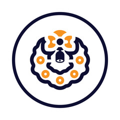 christmas decoration, ornament, wreath, wreath greeting holly christmas xmas decoration ornament symbol icon