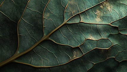 Detailed Leaf Texture Close-Up