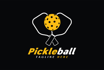 pickleball logo vector graphic for any business especially for sport team, club, community.