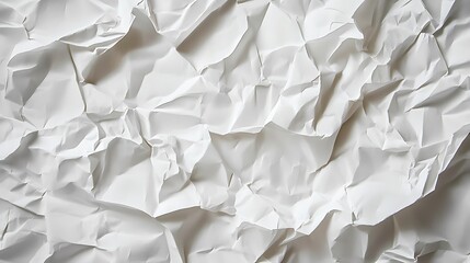 Obraz premium Vintage Paper Texture: White Crumpled Poster Background