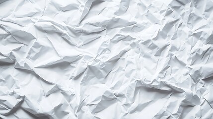 Obraz premium Vintage Paper Texture: White Crumpled Poster Background