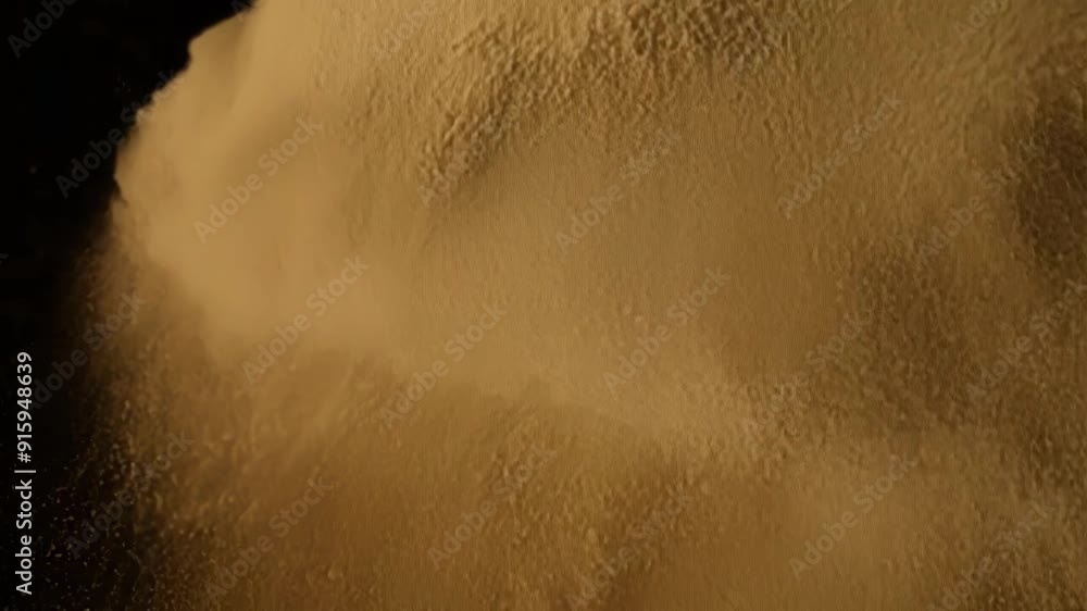 Aufkleber The camera zooms in on the intricate patterns and textures of individual sand grains swirling together in a chaotic dance during a desert sandstorm.