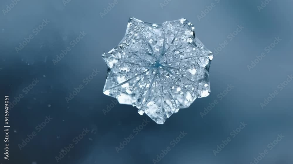 Poster an extreme closeup of a persons breath condensing and turning into mini ice crystals in the frigid a