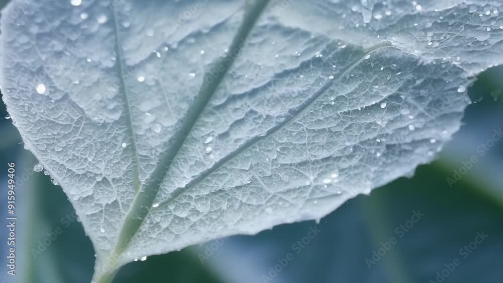 Leinwandbilder a leaf delicately frozen in place showcasing the delicate s and texture of the leaf that are highlig