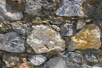 Texture of a stone wall. Old castle stone wall texture background.