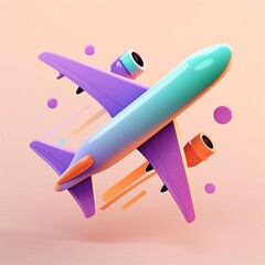 Naklejka premium Airplane Flying Icon