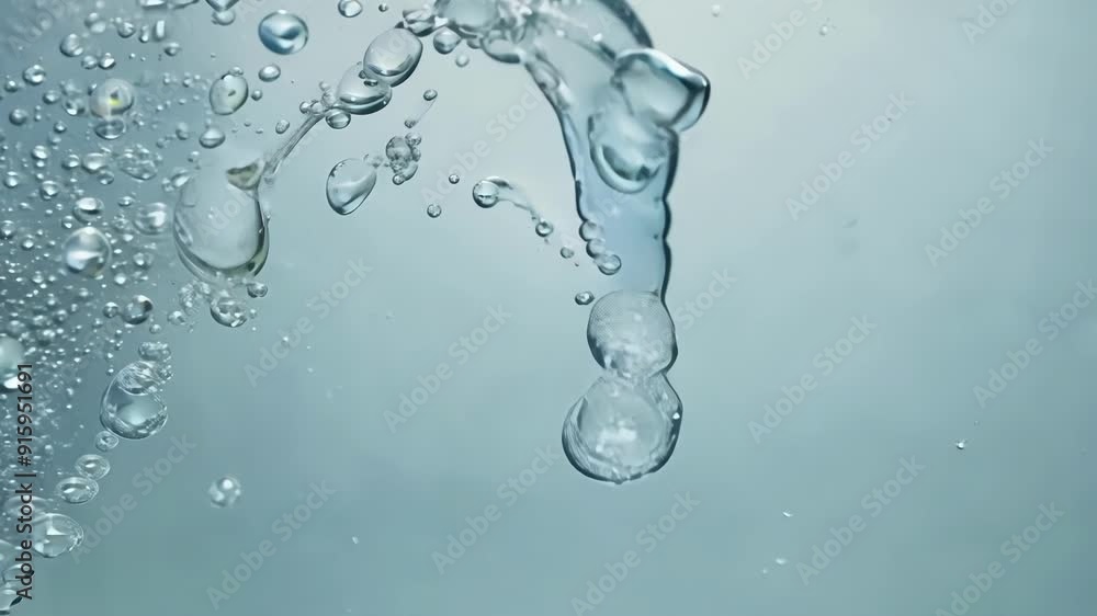 Aufkleber slow motion footage of small water droplets accumulating on a glass pane gradually forming larger dr