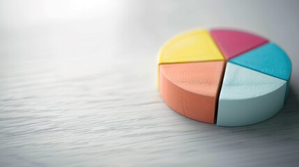 Obraz premium Comprehensive Pie Chart Illustrating Earnings Percentages for Business Analysis and Financial Growth