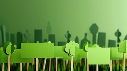 Naklejka premium Eco-Warriors United: Vibrant Parade for Environmental Activism