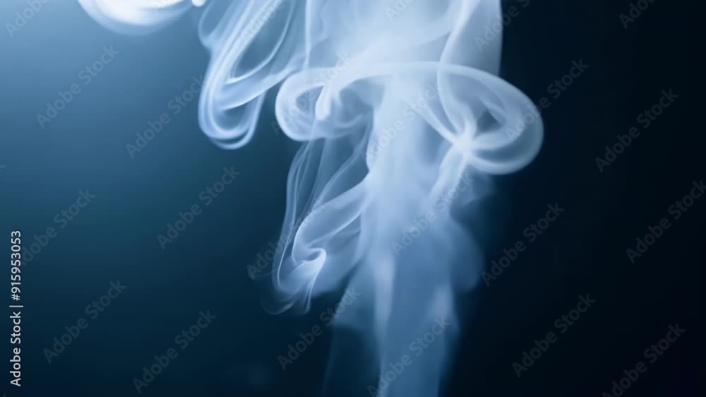 Poster the camera follows a trail of vape as it travels through the air revealing the stunning patterns and