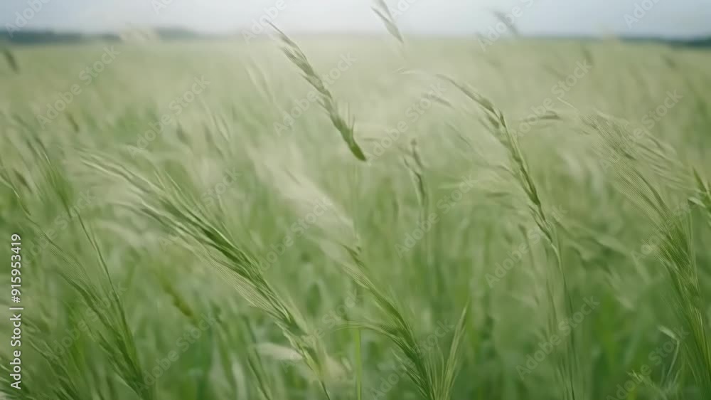 Aufkleber An overhead shot of grass blades swaying and bending in different directions creating a soothing and tranquil visual experience.