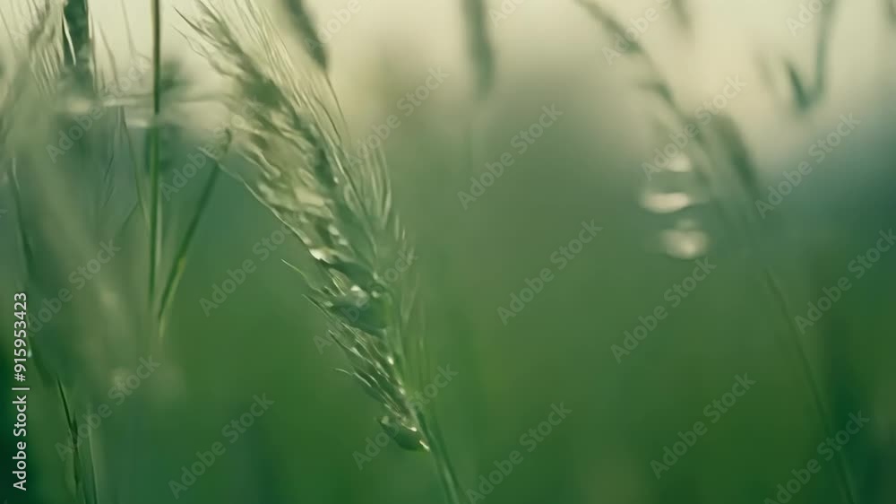 Poster A closeup view of blades of grass as they sway back and forth almost as if they are whispering secrets to one another.