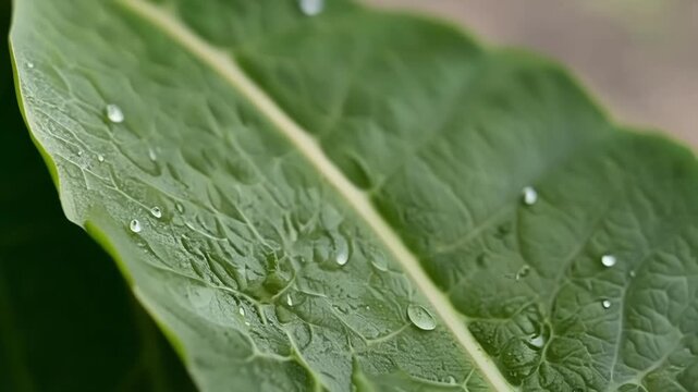 A zoomedin shot of the intricate patterns and designs etched onto the underside of a leaf created by nature itself.