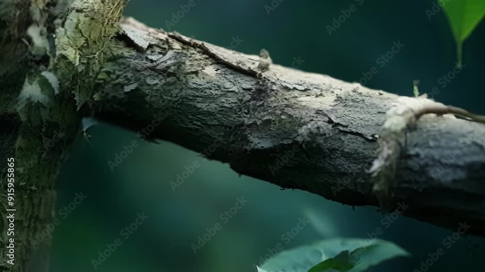 Poster a detailed view of a gnarled and twisted plant stem weathered with age and showcasing the passage of